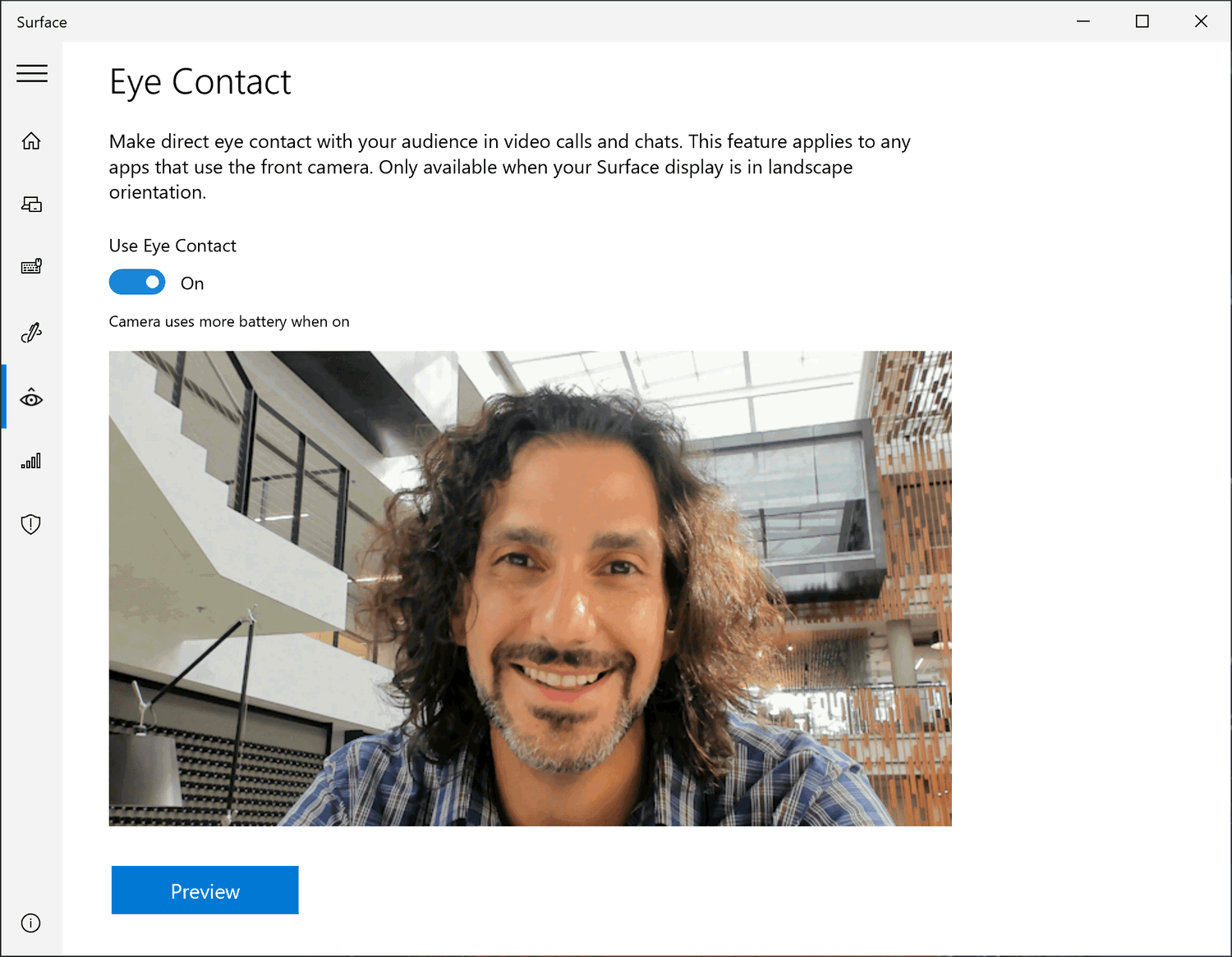 ������� Eye Contact �� Surface Pro X
