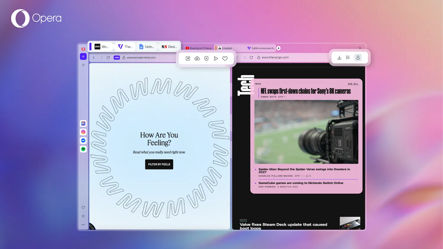 ������ ������������ � ������ Split Scree