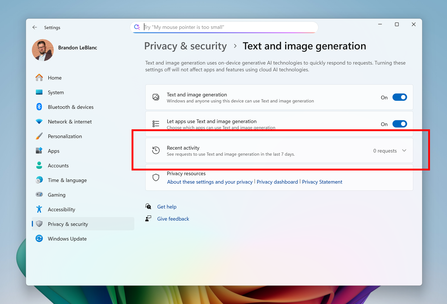 ��������� ��������� ������ � ����������� � Windows 11