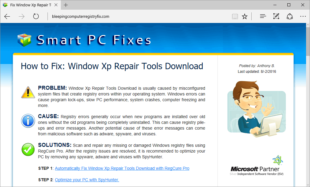 Bleeping Computer ����� � ��� �� ������������ ������������ ������� Spyhunter