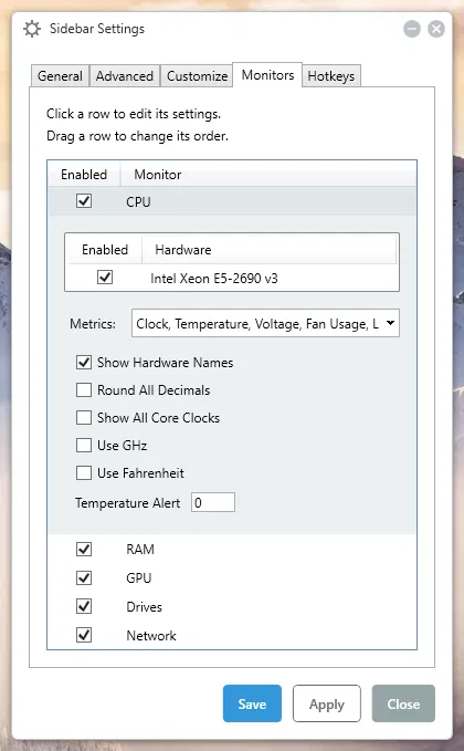 Sidebar Diagnostics � ��������