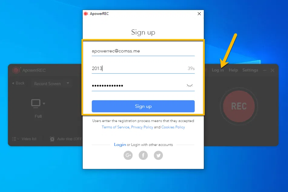 ���������� �������� ApowerREC