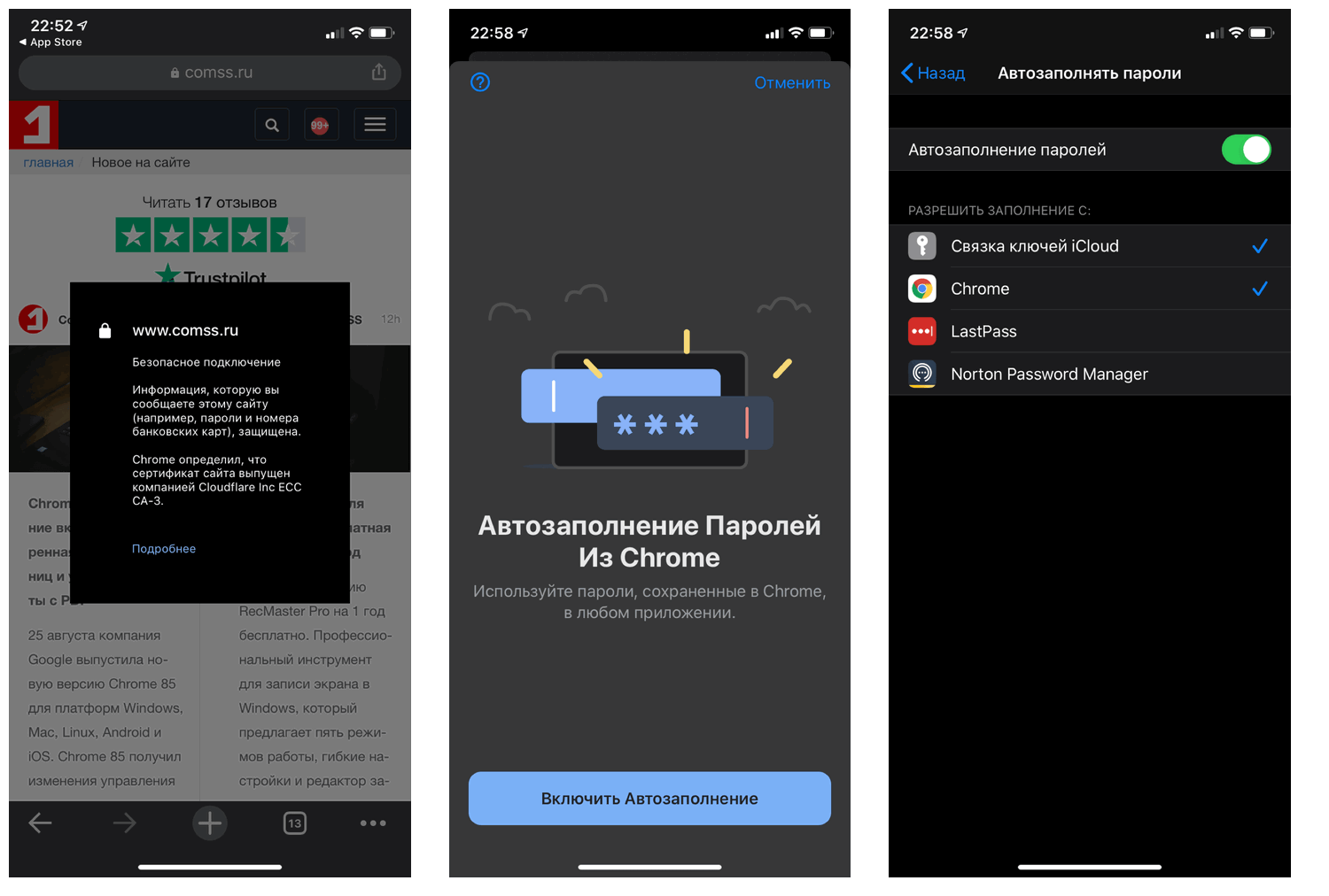 Chrome 85 ��� iOS