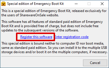 ���������� �������� Emergency Boot Kit (Giveaway Edition)