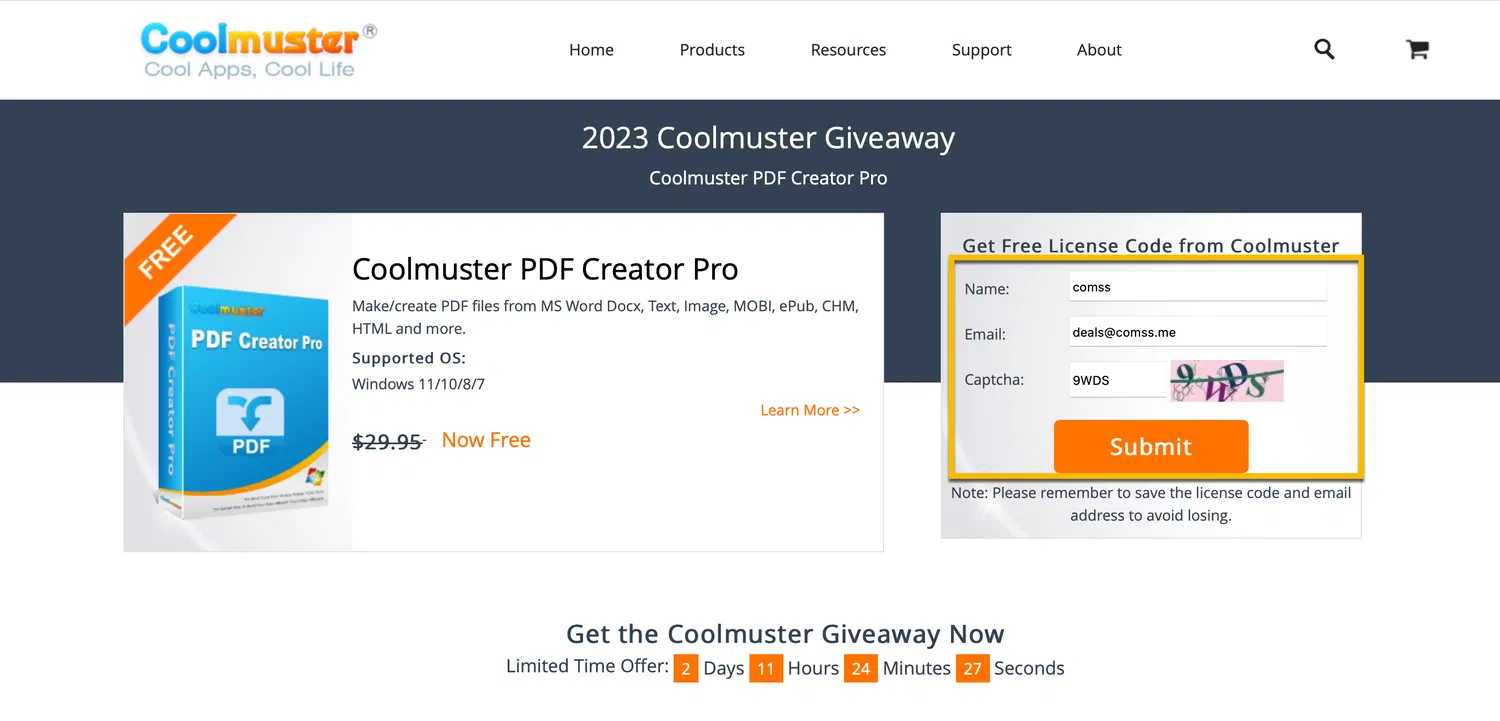���������� �������� Coolmuster PDF Creator Pro