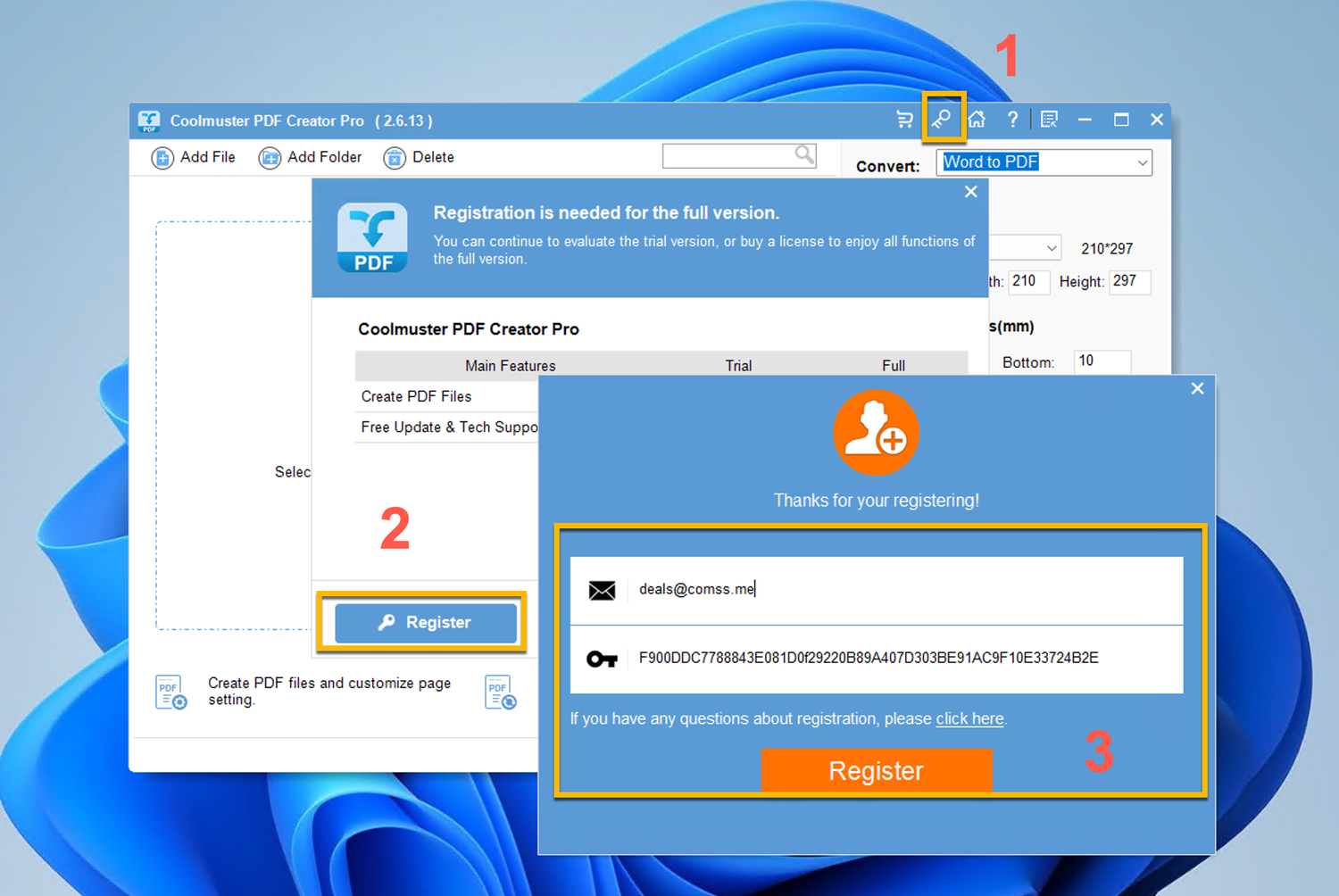 ���������� �������� Coolmuster PDF Creator Pro