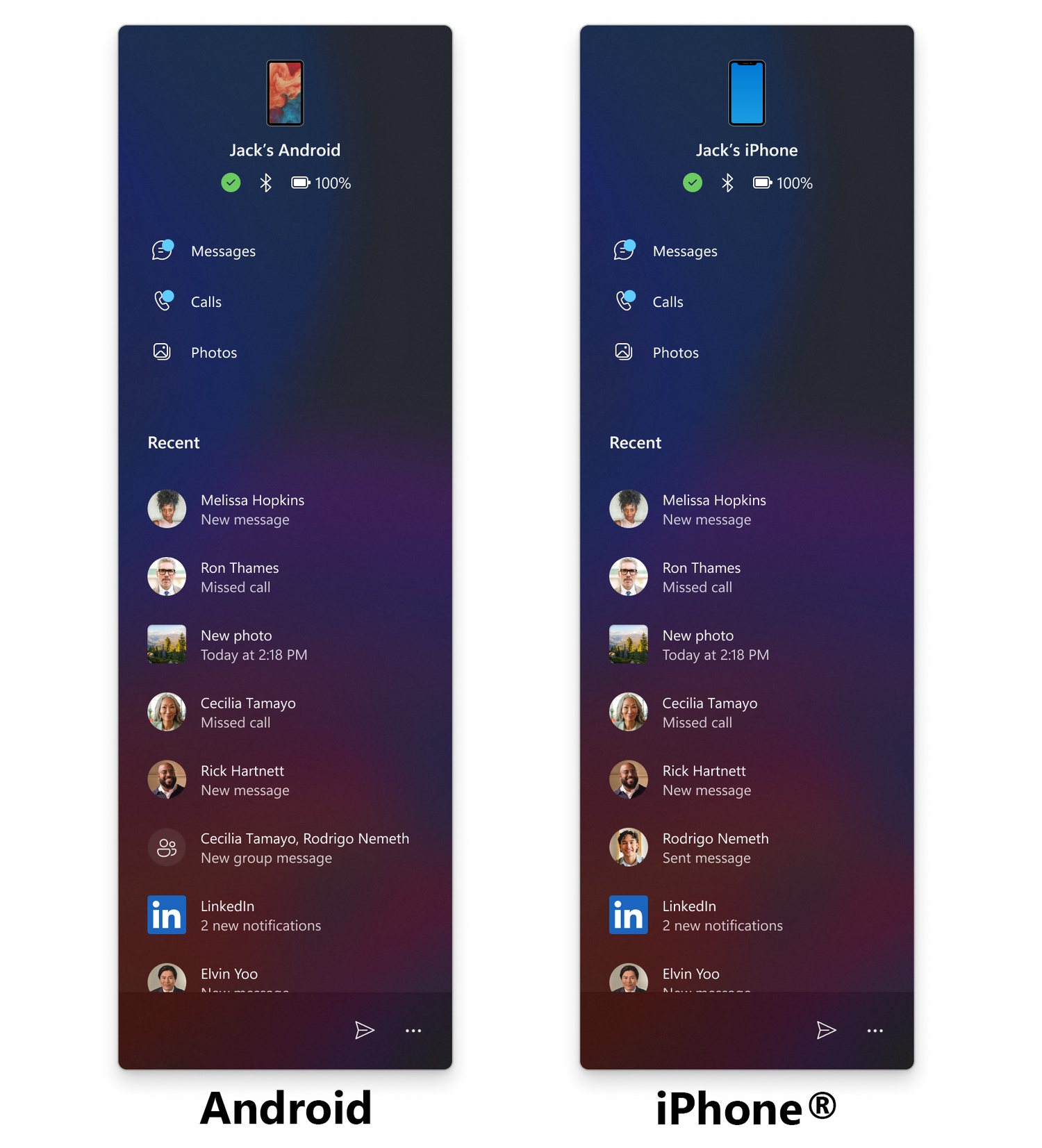 ���������� ������ �������������� � ���������� ������������: Android �����, iPhone ������