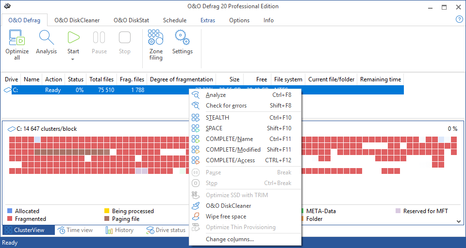 O&O Defrag 20 – быстрая и простая оптимизация Windows 10