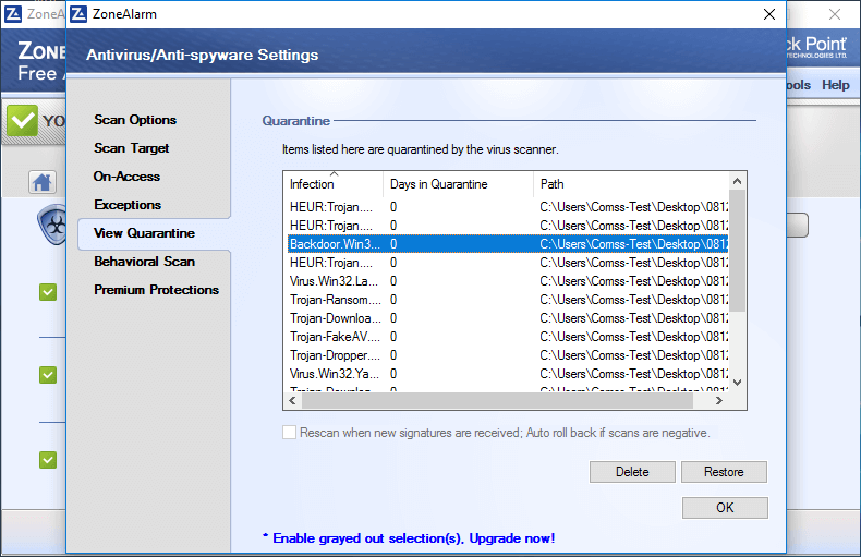 ����� ZoneAlarm Free Antivirus+ 2017: ������������ ������