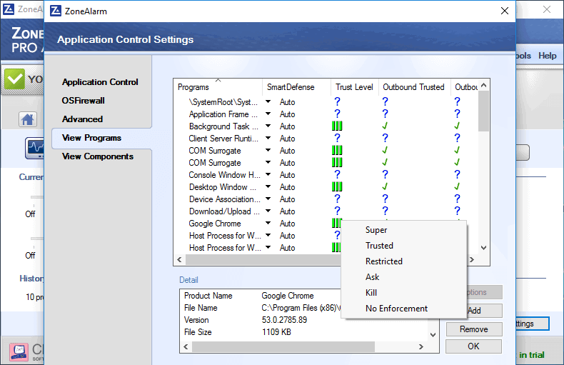����� ZoneAlarm PRO Antivirus + Firewall 2017: �������� ��������