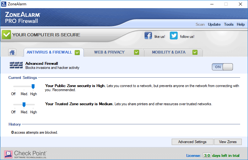 ����� ZoneAlarm PRO Firewall 2017: �������