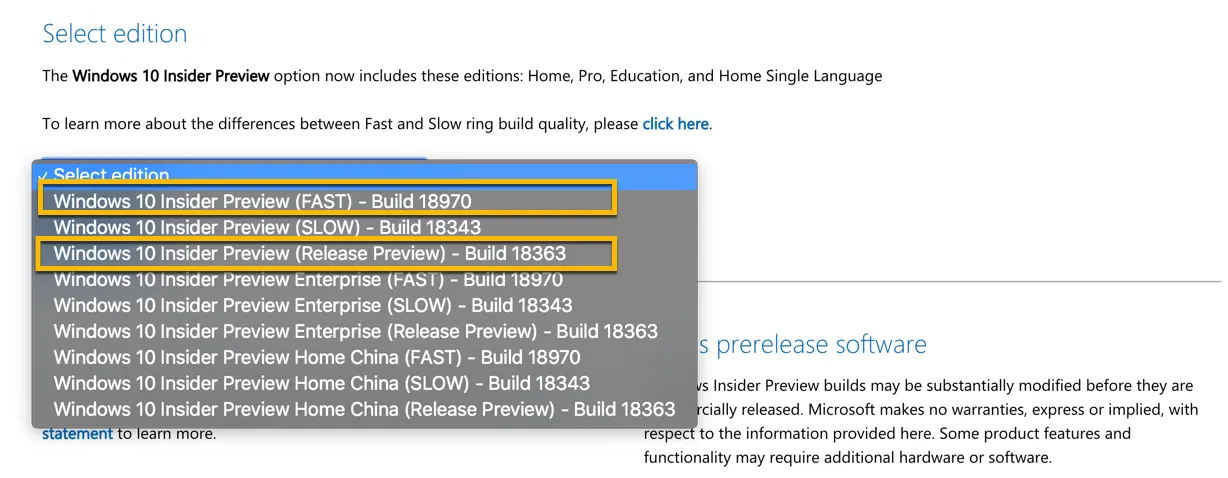 ������� Windows 10 Insider Preview