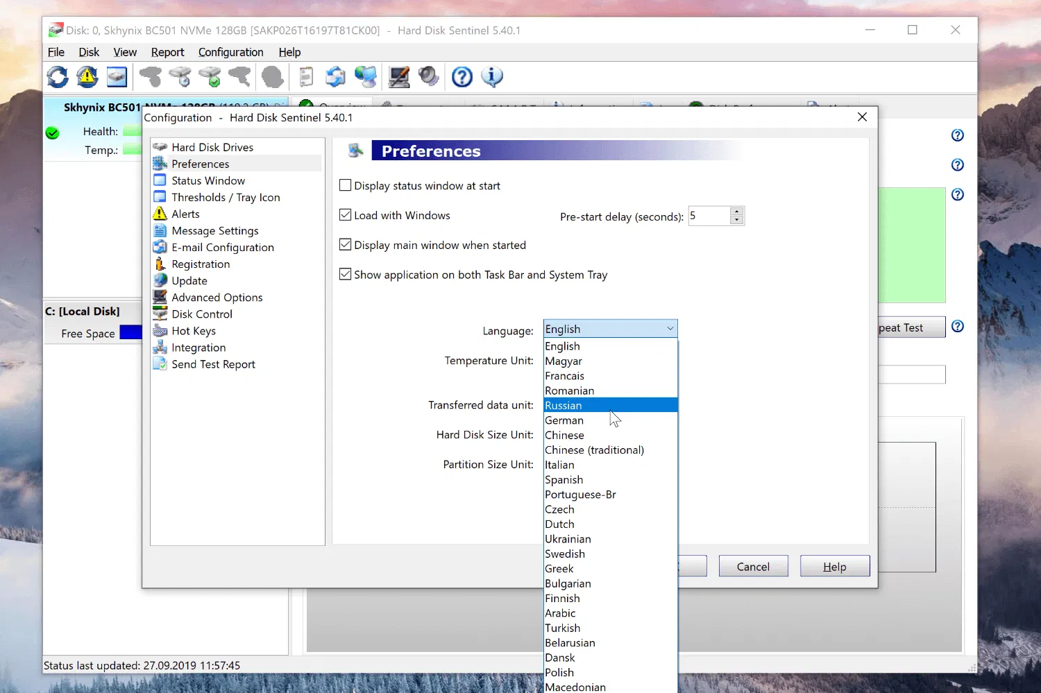 Hard Disk Sentinel Standard - ���������� ��������