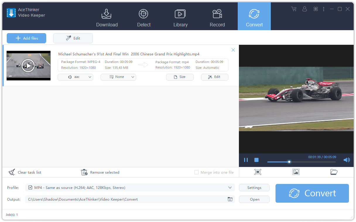 ���������� �������� AceThinker Video Keeper