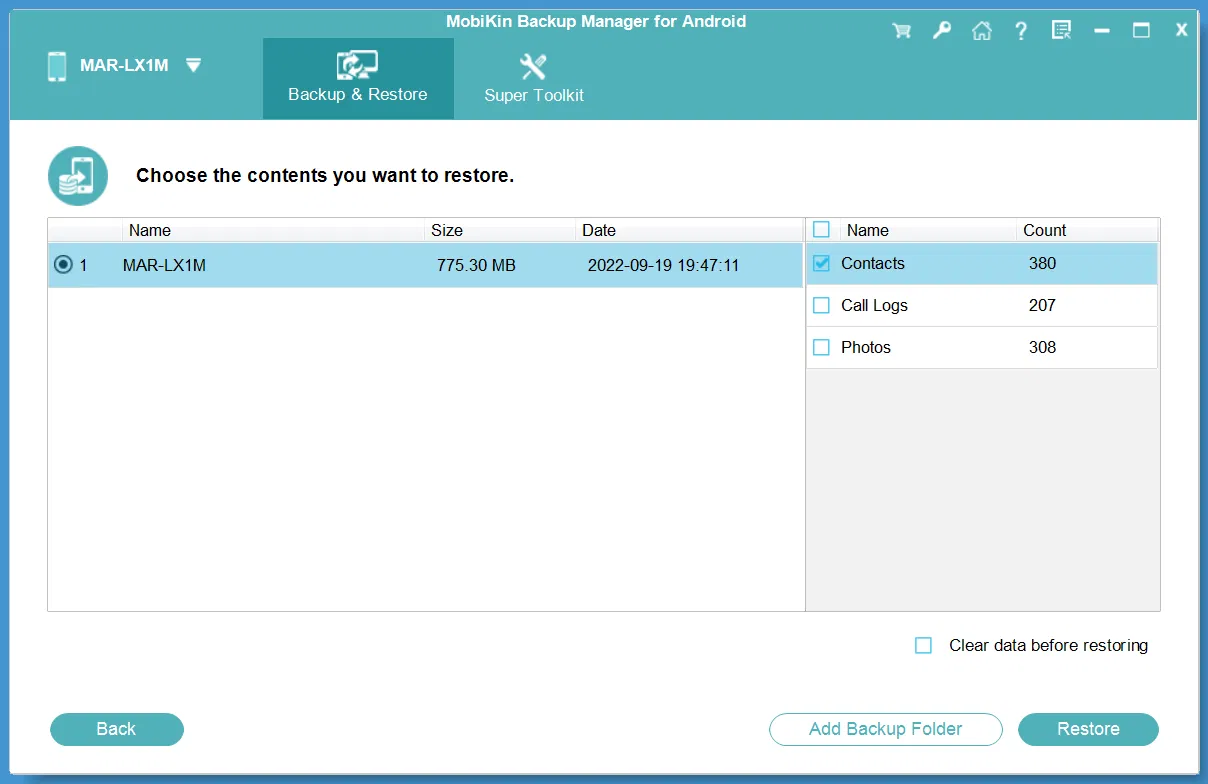 Бесплатная лицензия MobiKin Backup Manager for Android