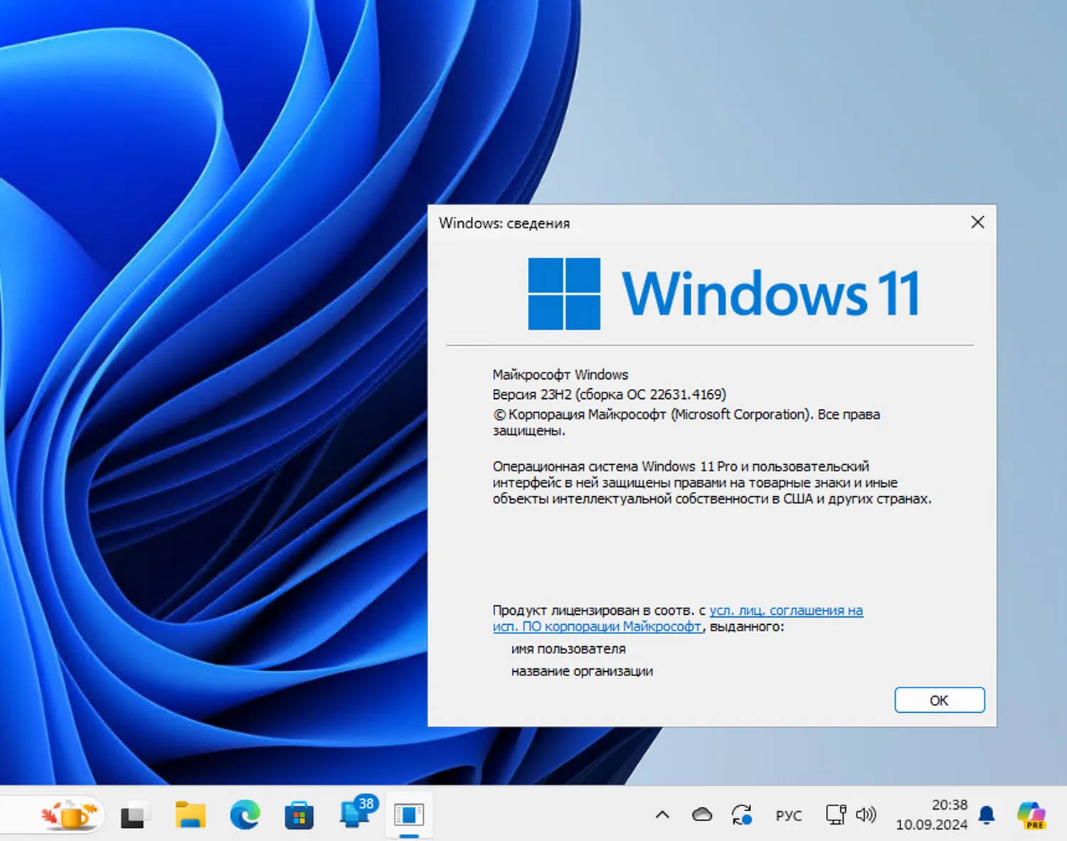 Windows 11, ������ 23H2 (������ �� 22631.4169)