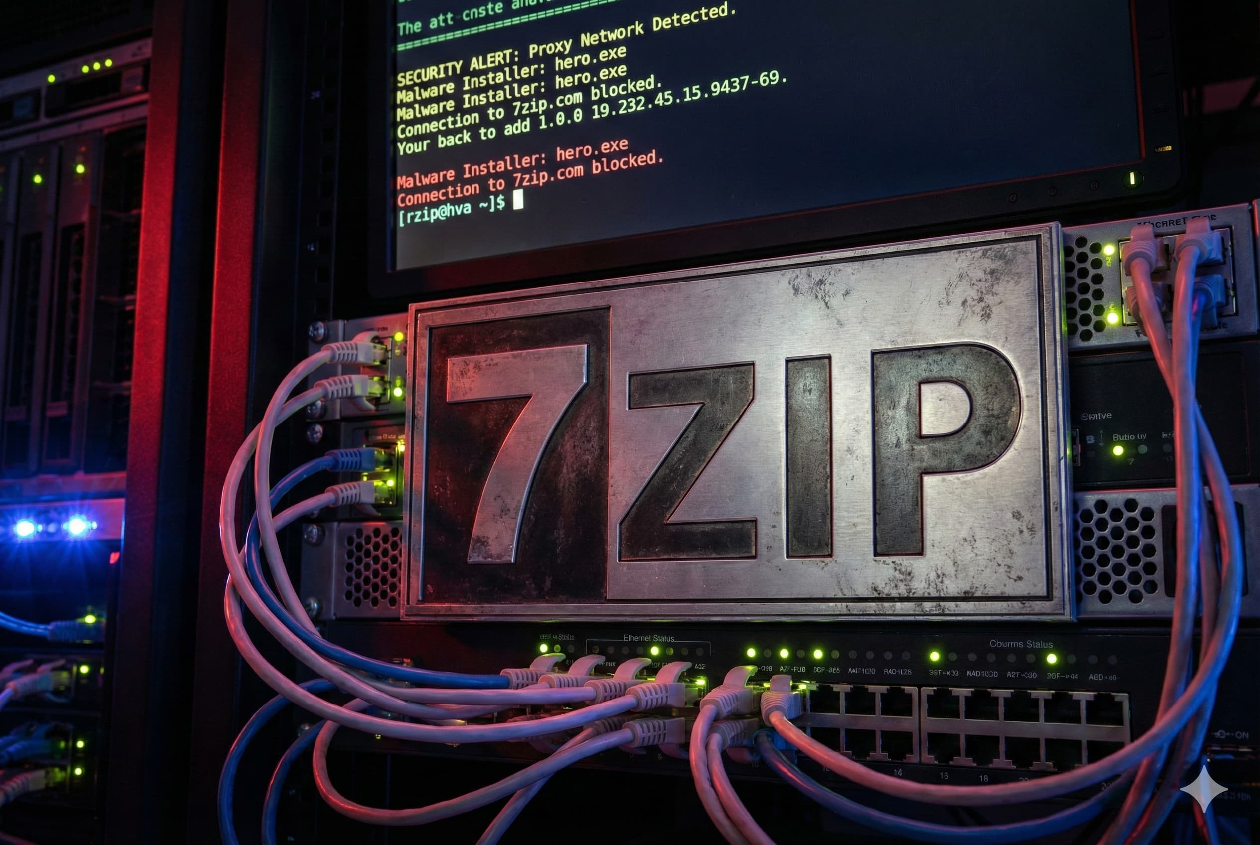 Фальшивый сайт 7-Zip распространяет ПО для скрытого создания прокси-сетей