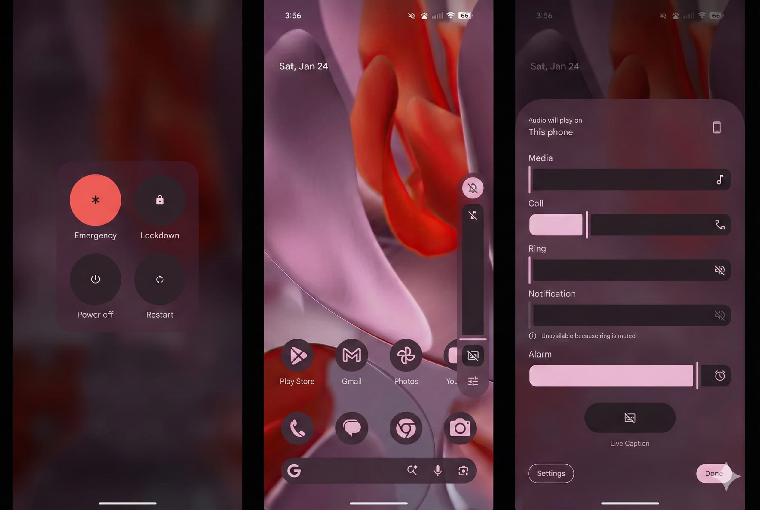 Утечка Android 17: новые эффекты размытия в меню громкости и питания