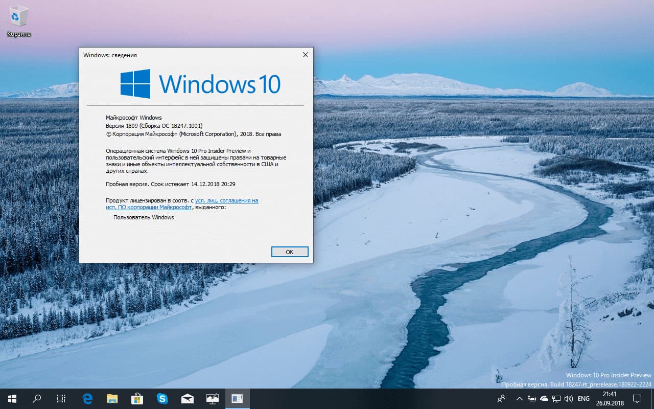 Windows 10 build 18247 (19H1) �������� ��� ������������