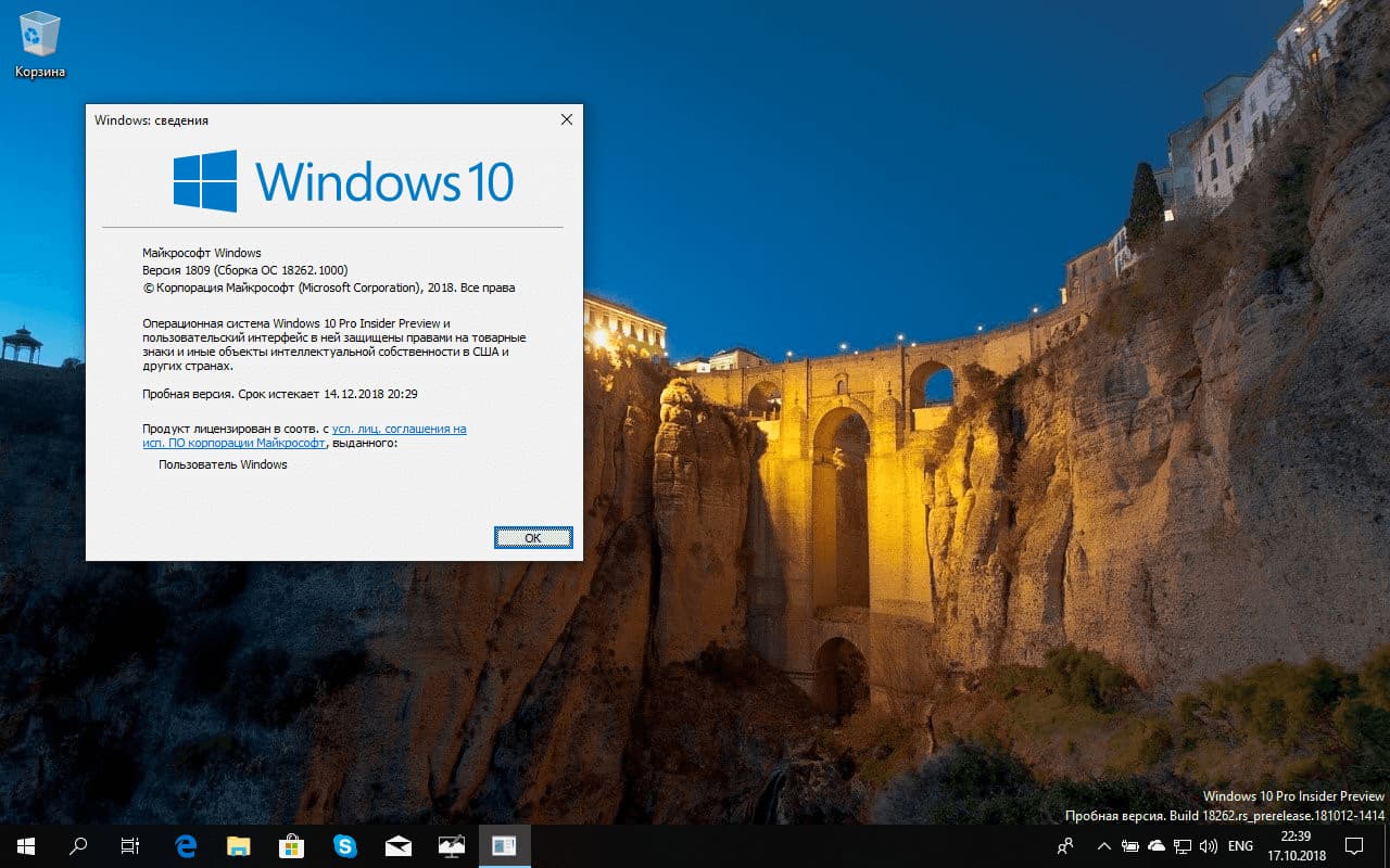 Windows 10 build 18262 (19H1) �������� ��� ������������
