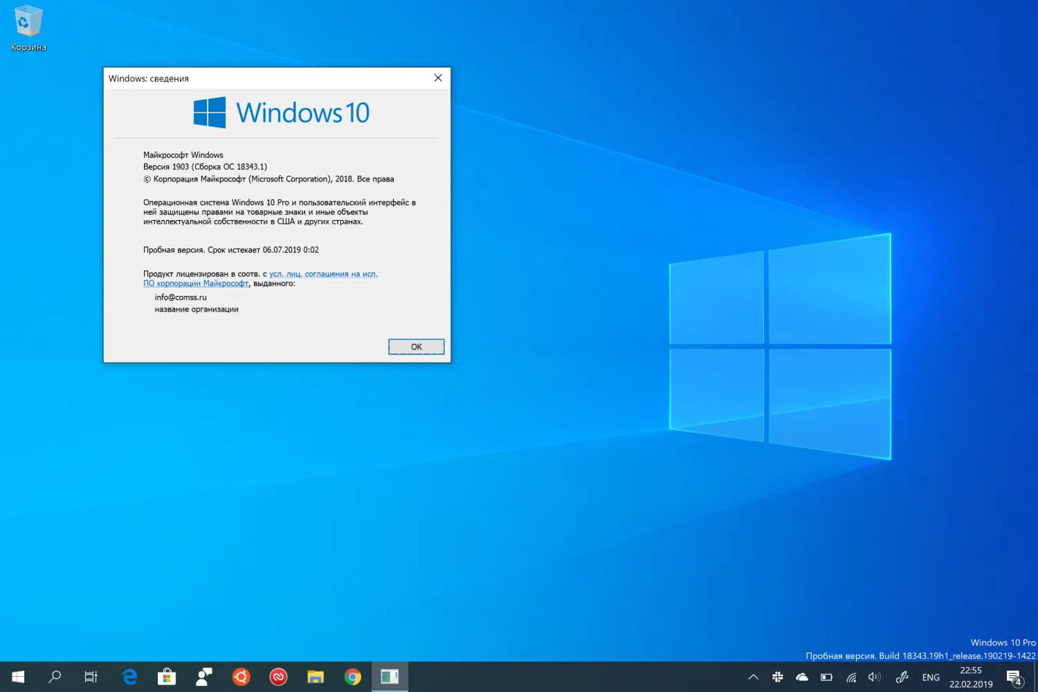 Windows 10 Insider Preview build 18343