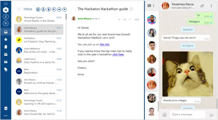 ������ �������� ������� ��� Windows 10: Mailbird