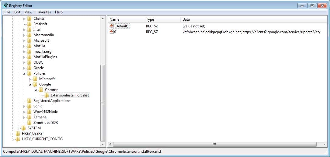 ExtensionInstallForcelist