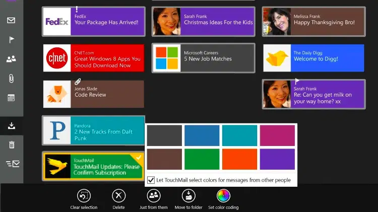 ������ �������� ������� ��� Windows 10: TouchMail