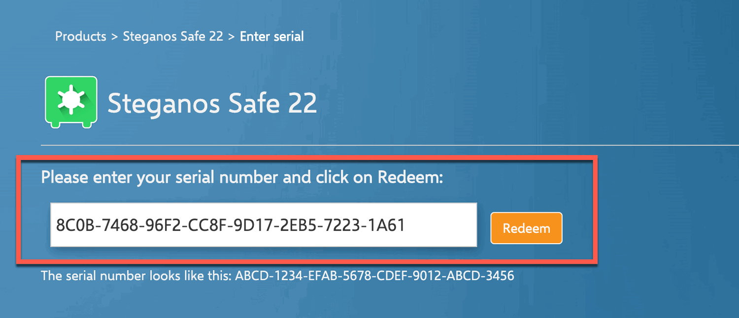 ���������� �������� Steganos Safe