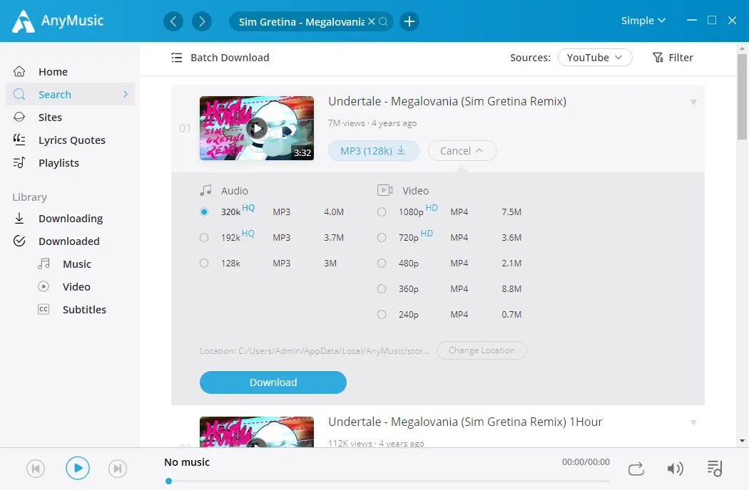 ���������� �������� AmoyShare AnyMusic