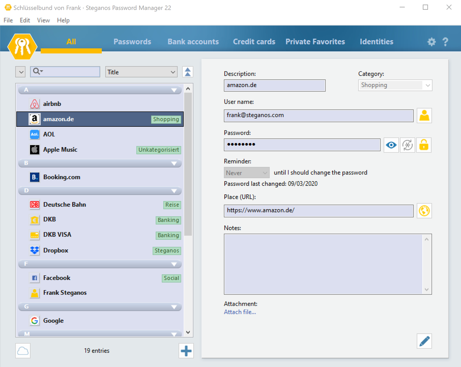 Steganos Password Manager