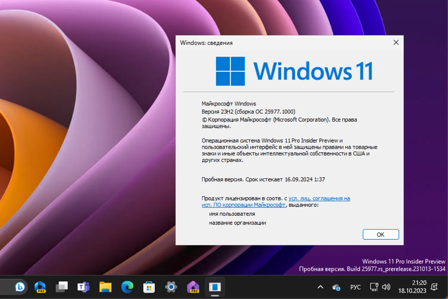 Windows 11, ������ 23H2 (������ �� 25977.1000)