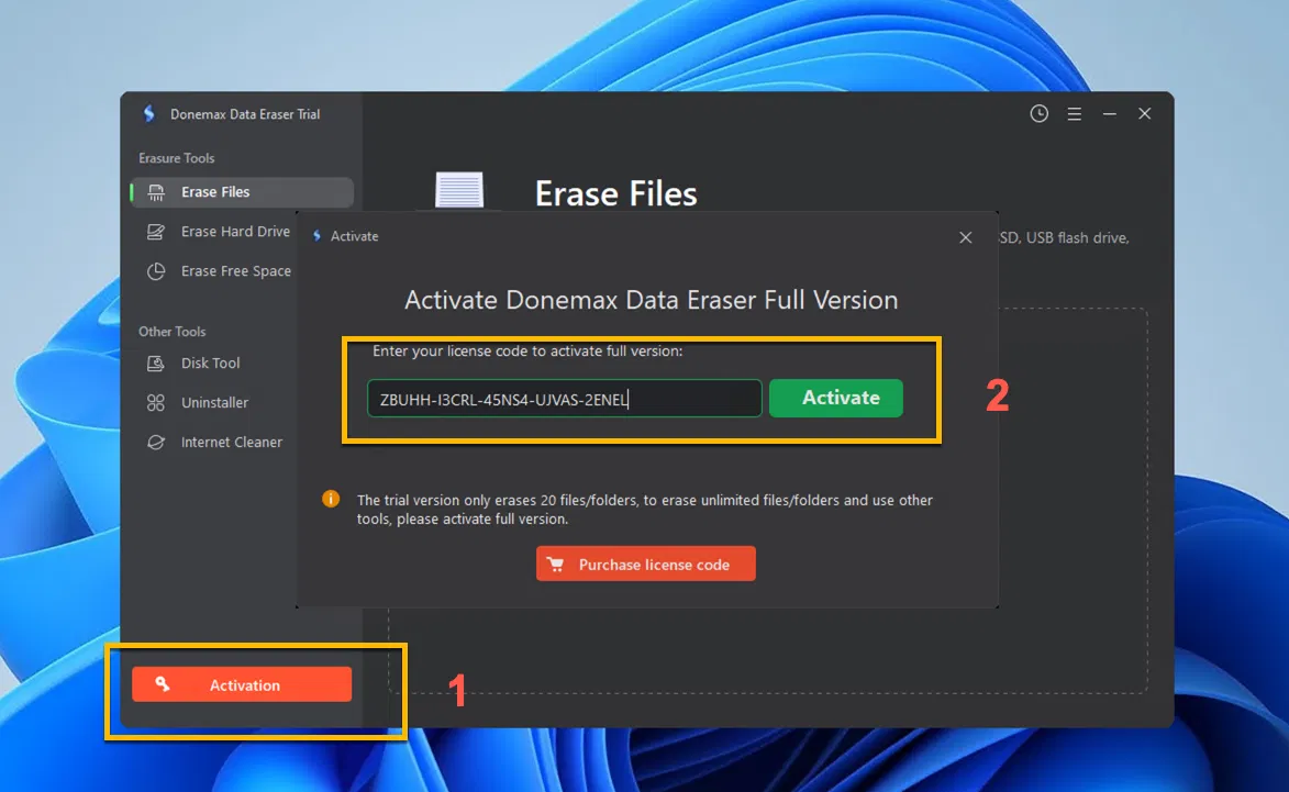 ���������� �������� Donemax Data Eraser