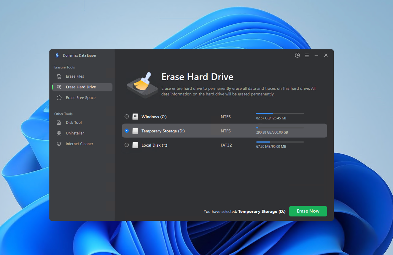 ���������� �������� Donemax Data Eraser