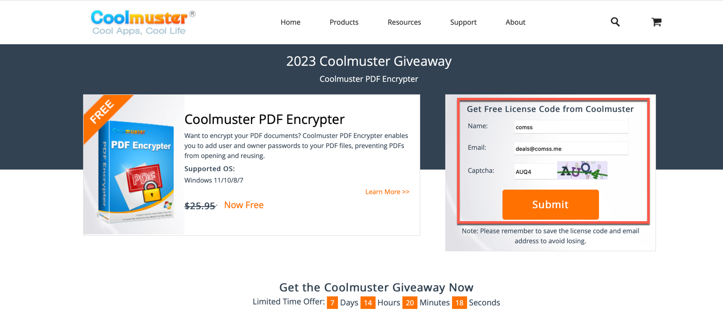 ���������� �������� Coolmuster PDF Encrypter