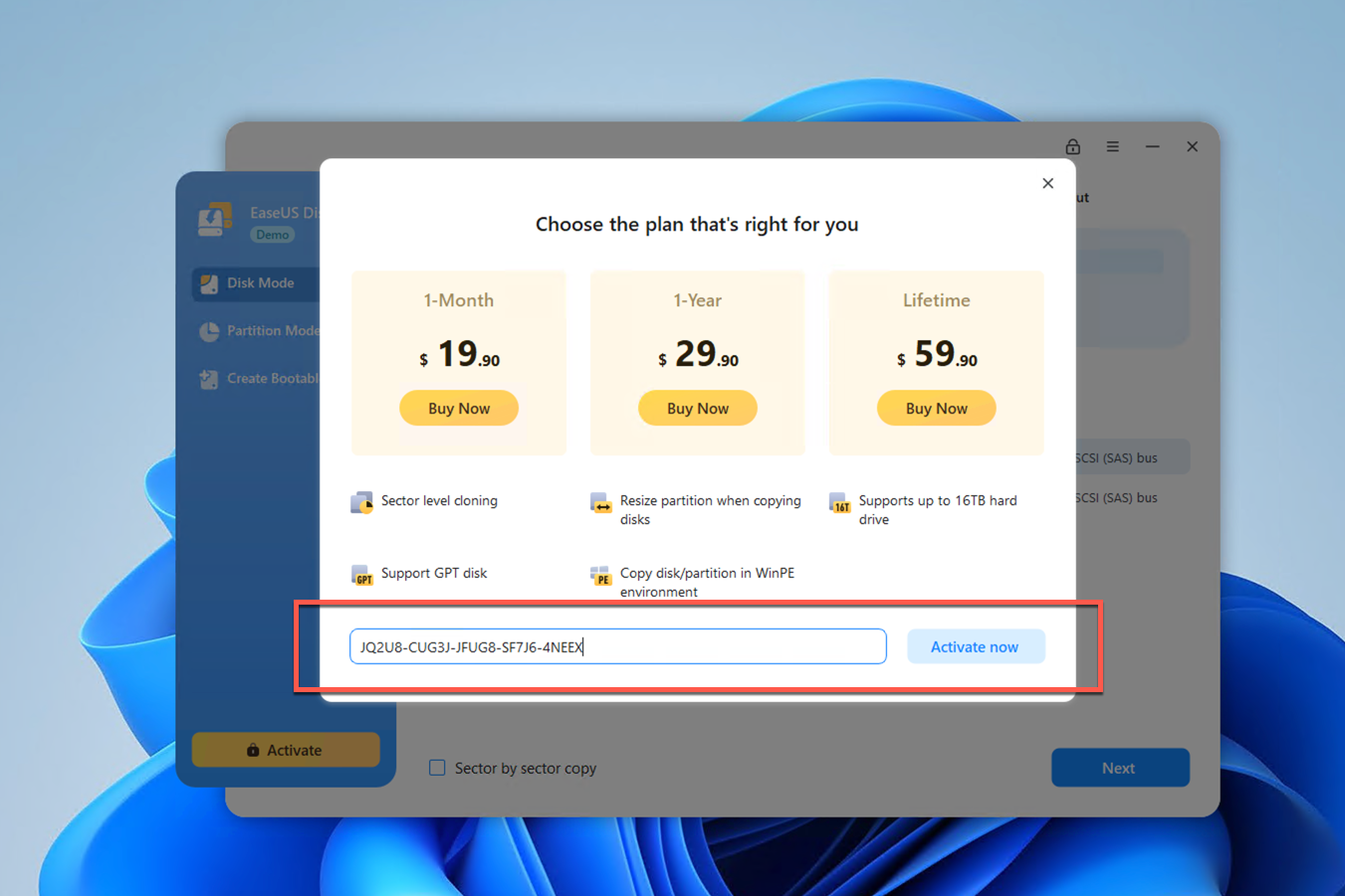 ���������� �������� EaseUS Disk Copy Pro