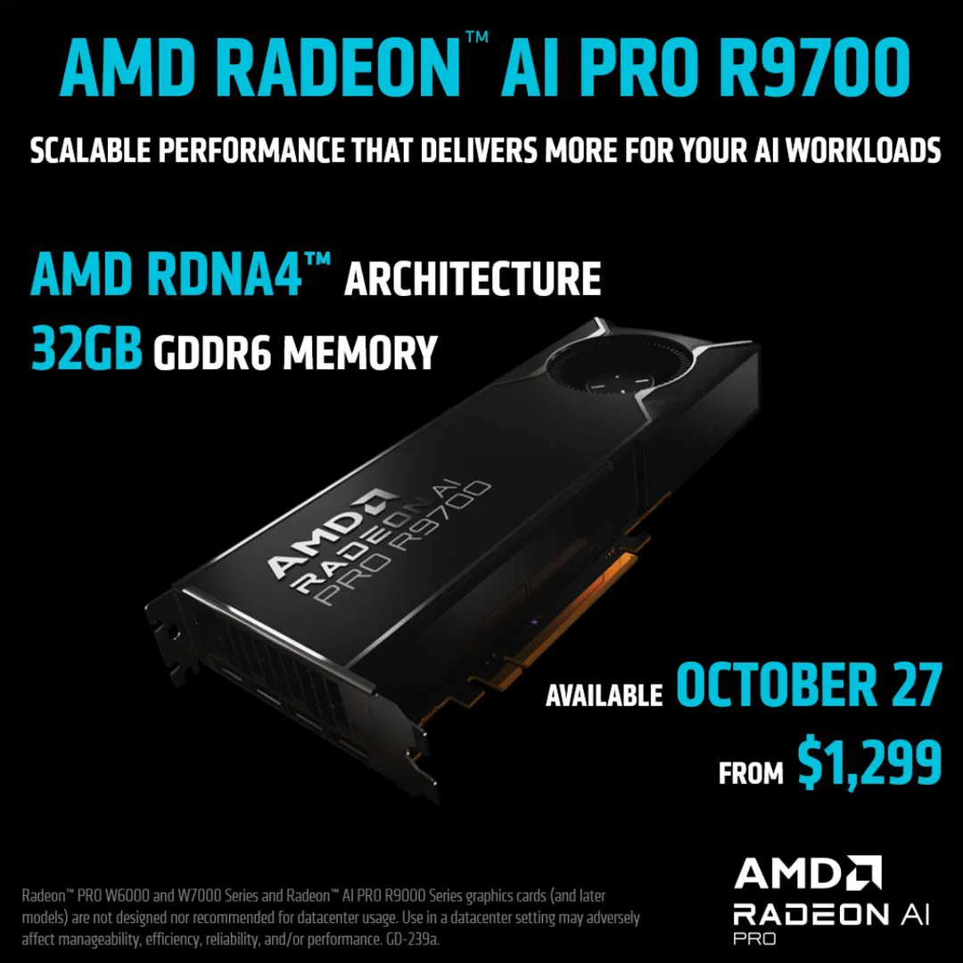 AMD Radeon AI PRO R9700