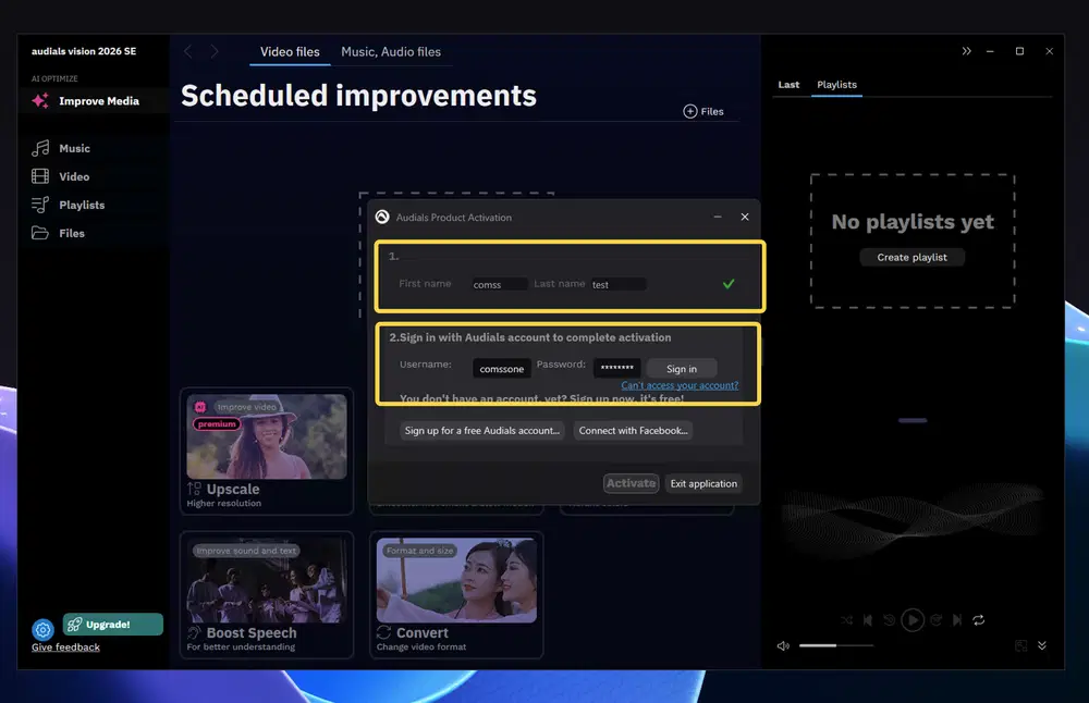 ���������� �������� Audials Vision 2026 SE