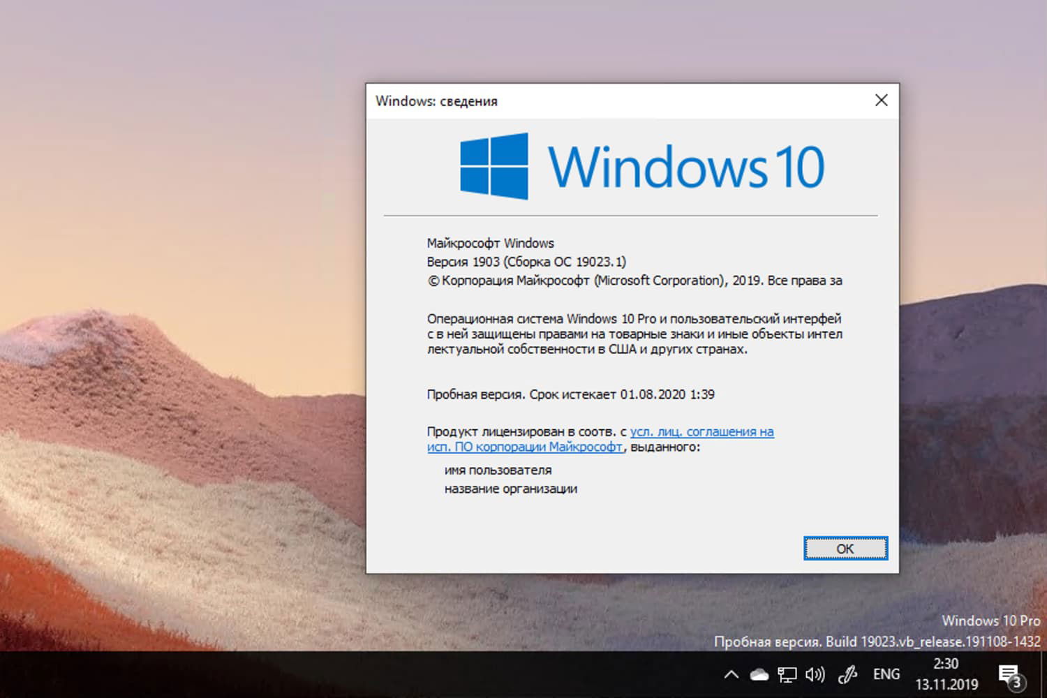 Windows 10 Insider Preview build 19023.1 (vb_release)