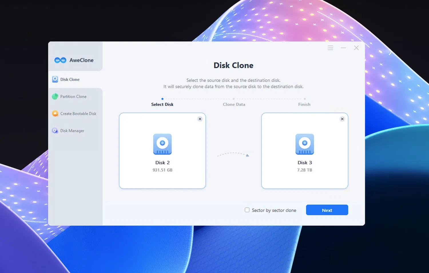 ���������� �������� AweClone ��� Windows