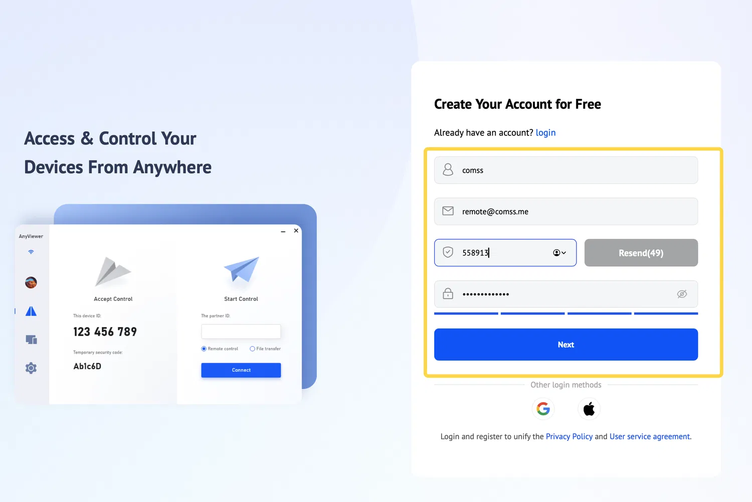 AnyViewer Solo на 1 год– бесплатная лицензия