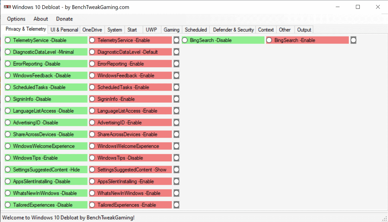 Windows 10 Debloat Tool GUI / Debloater (2004/20H2)