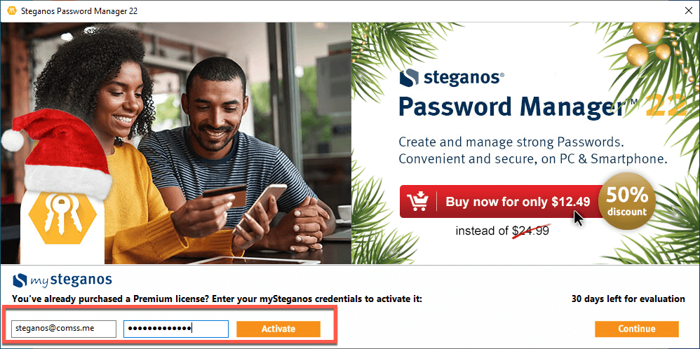 ���������� �������� Steganos Password Manage