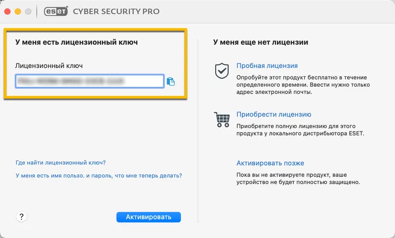 ESET Cyber Security Pro � ���������� ��������