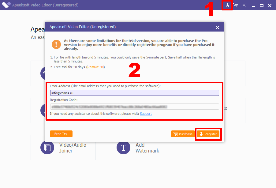 ���������� �������� Apeaksoft Video Editor