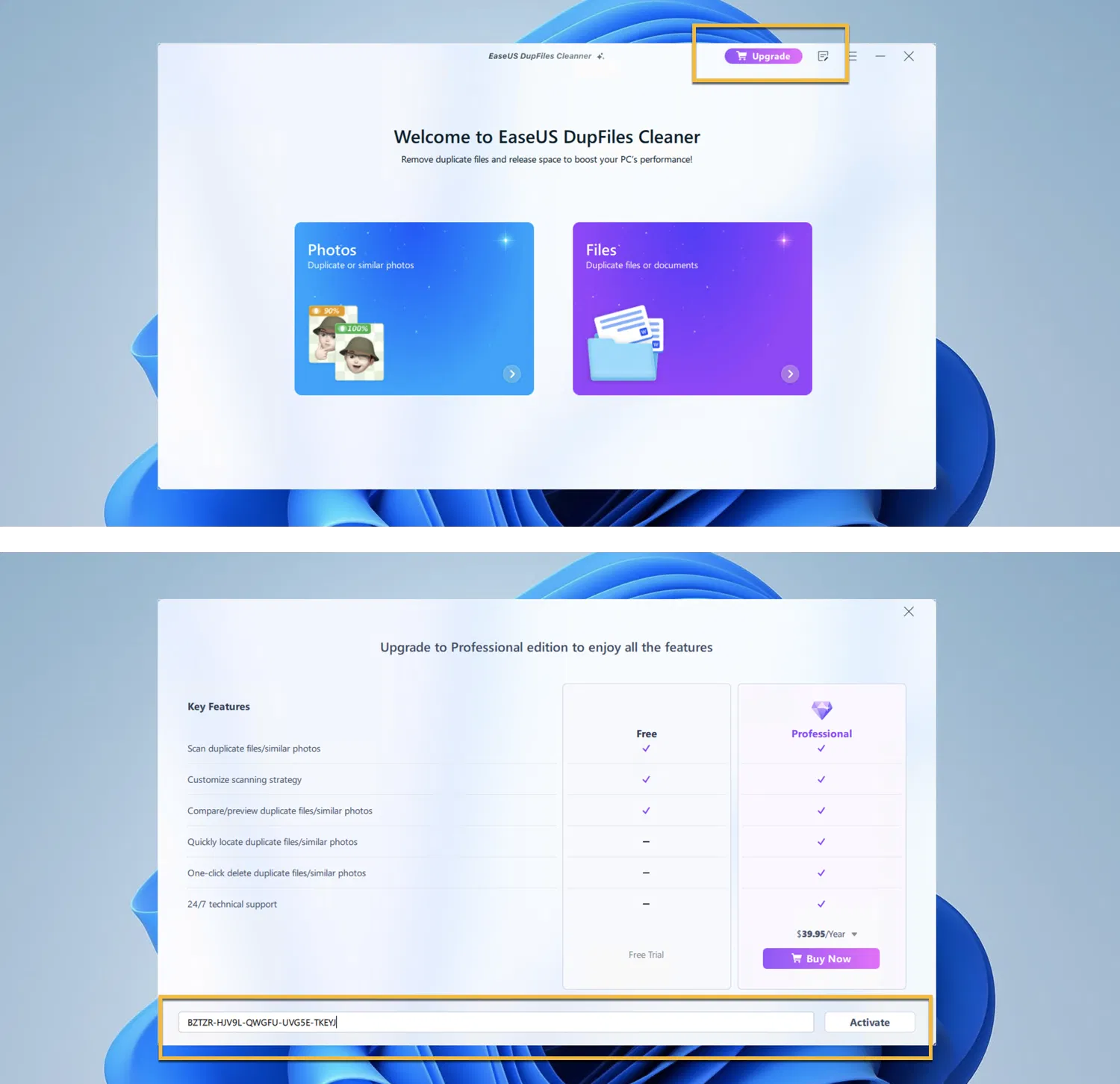 ���������� �������� EaseUS DupFiles Cleaner Pro