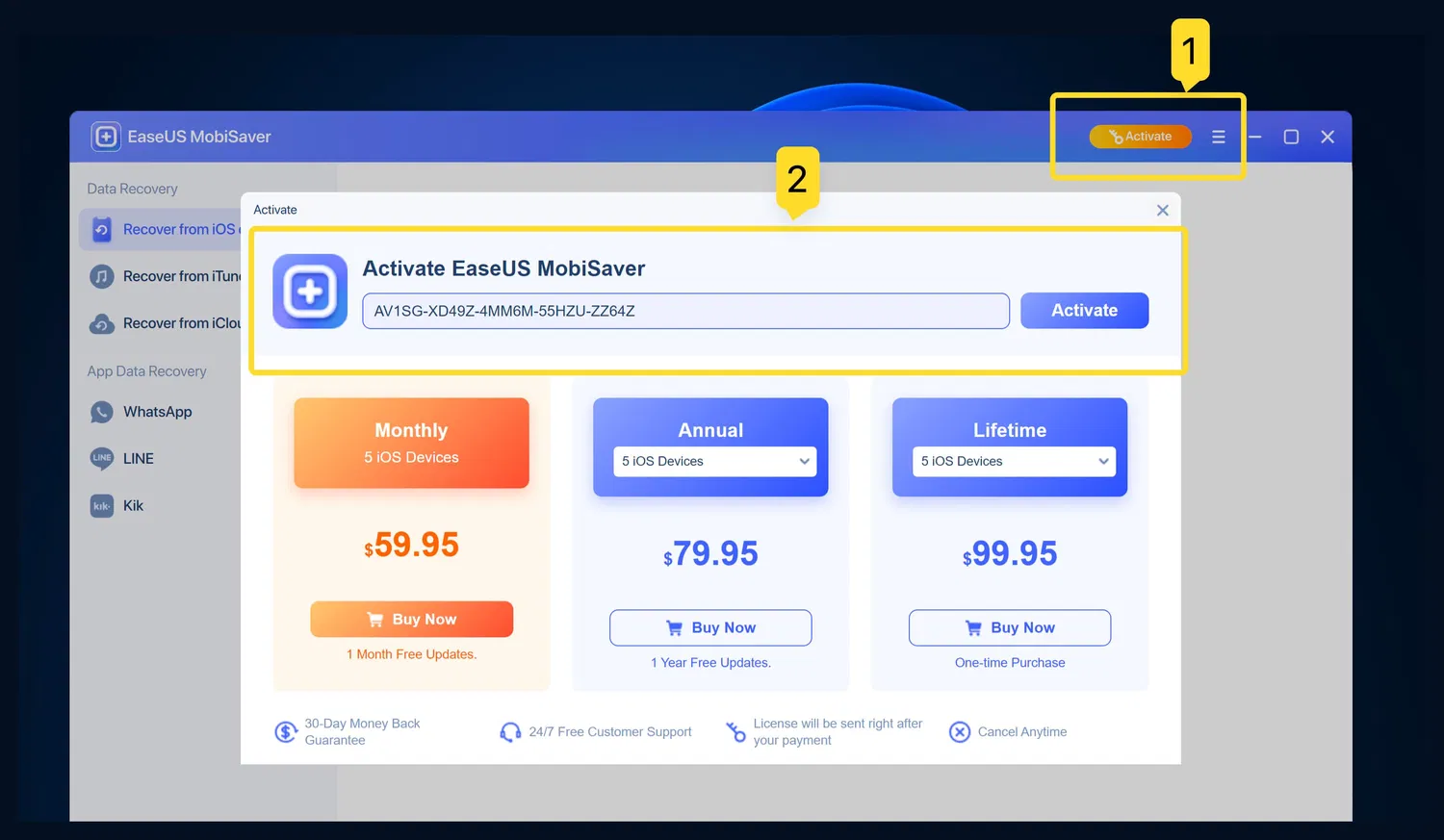 ���������� �������� EaseUS MobiSaver Pro ��� Windows