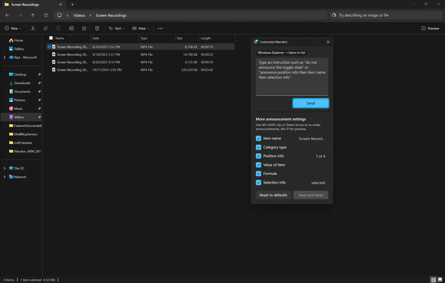 ������ �������������� ��������� ������� � Windows 11.