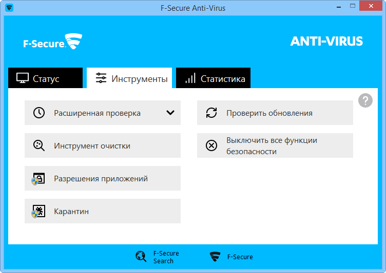 ����� F-Secure Anti-Virus 2015: ����������� � ����������