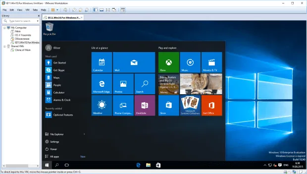 ����������� ������ Windows 10 ��� VirtualBox � VMware